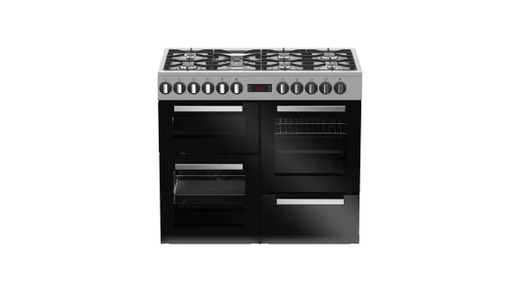 Cuisinière Enduro PCK100X60X – 7 Feux Gaz, 3 Fours Électriques, Chauffe-Plat – 100 x 90 cm