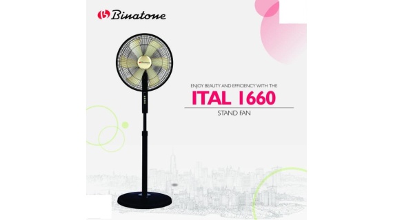 Ventilateur sur pied Binatone ITAL1660 16"pouces