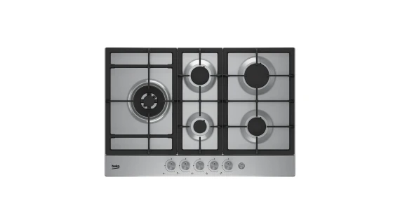 Plaque de cuisson BEKO 5 feux gaz encastrable Inox 90x60 avec brûleur wok – HIAL75235SX