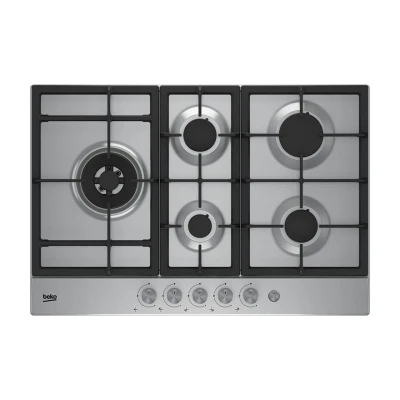 Plaque de cuisson BEKO 5 feux gaz encastrable Inox 90x60 avec brûleur wok – HIAL75235SX – Image 2