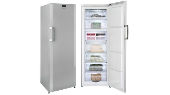 Congélateur Vertical BEKO 250L NoFrost 7 Tiroirs – Inox Silencieux Classe A+
