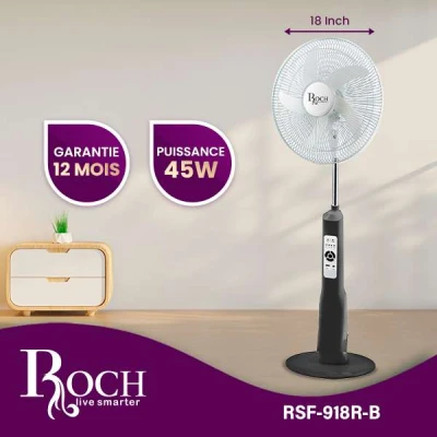 Ventilateur Rechargeable ROCH RSF-918R-B – Image 3