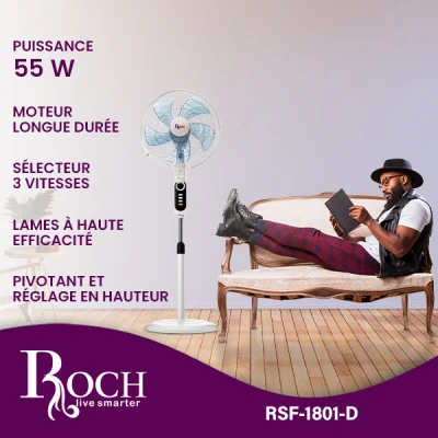Roch Ventilateur Sur Pied 18″