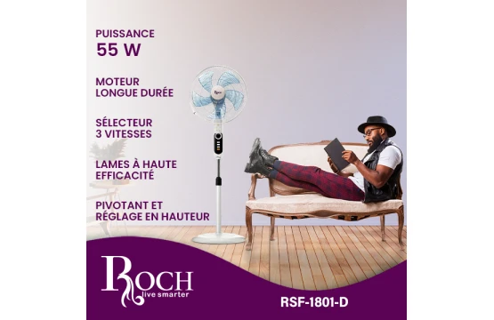 Roch Ventilateur Sur Pied 18″