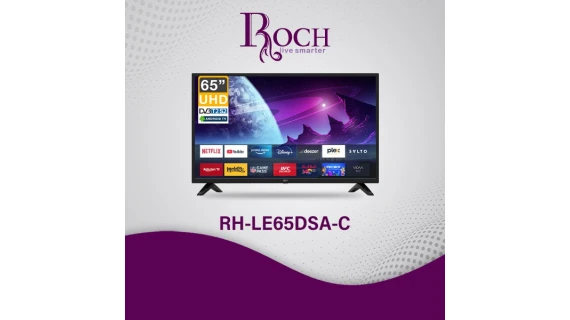 Téléviseur Roch 65”pouces Smart Android RH-LE65DSA-C