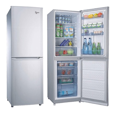 Réfrigérateur ROCH Combiné 3 Tiroirs 140L – Gris – Économique et Compact – RFR160BB
