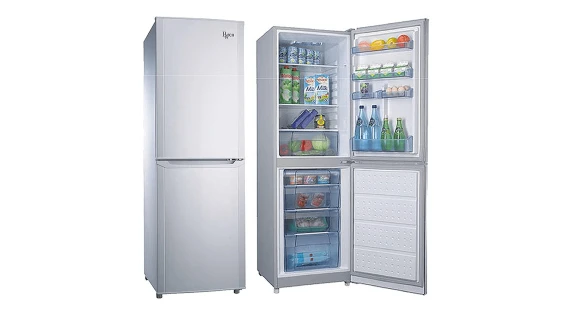 Réfrigérateur ROCH Combiné 3 Tiroirs 140L – Gris – Économique et Compact – RFR160BB
