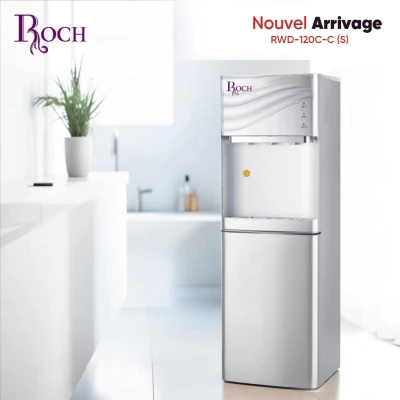 Fontaine à Eau ROCH RWD120 – 3 Robinets Chaud/Froid/Tempéré avec Mini Frigo Intégré – Image 2
