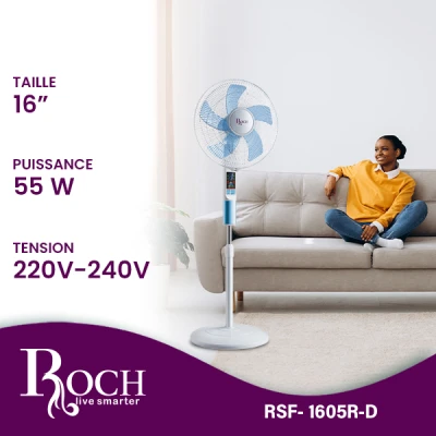 Ventilateur sur pied ROCH RSF-1605R-D avec télécommande – Image 4