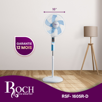 Ventilateur sur pied ROCH RSF-1605R-D avec télécommande
