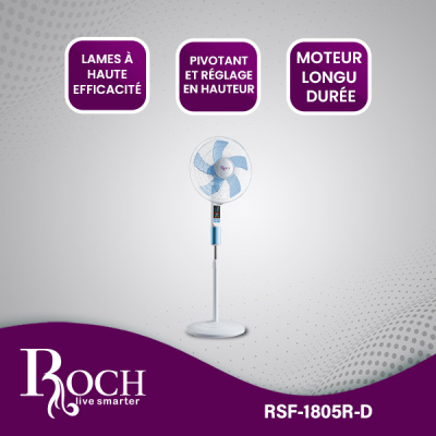 Ventilateur sur pied ROCH 18″ avec télécommande – RSF-1805R-D – Image 5