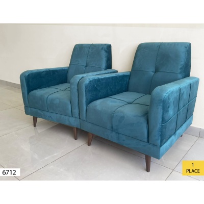 Fauteuil Club – Salon Polo 6712 1 Place (1+1) – Bleu