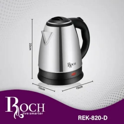 Bouilloire Électrique ROCH 2 Litres Inox – REK820D | Haute Puissance Sécurité Automatique