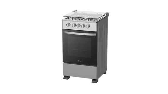 Cuisinière MIDEA 4 Feux – 50x55 cm – Grise – 4G082S