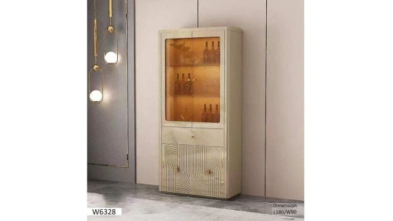 Vaisselier W6328 – Élégance naturelle et grand espace de rangement