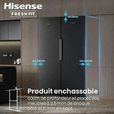 Congélateur/Réfrigérateur Hisense Vertical Combiné 4 Tiroirs NoFrost – FT5K310GSFC – Image 7