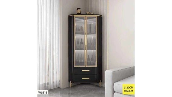 Vaisselier W6318 N – Sobriété élégante et rangement généreux