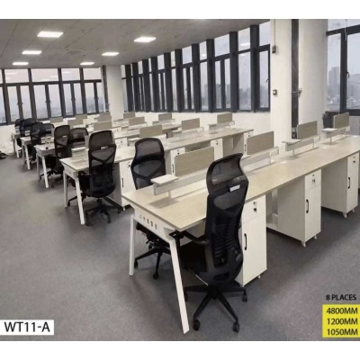 Station de travail 8 places WT11-A – Espace collaboratif et ergonomique