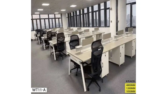 Station de travail 8 places WT11-A – Espace collaboratif et ergonomique