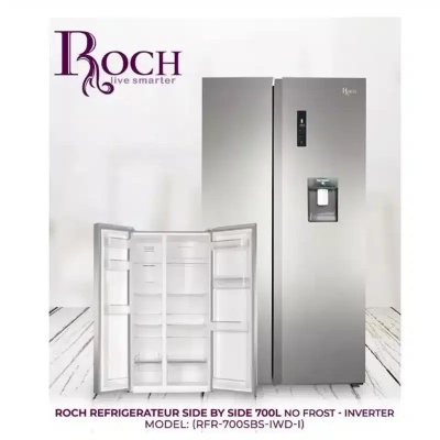 Frigo ROCH Side by Side RFR-700SBW-I – 700L – Inox – Multi Cooling – Éco-énergétique