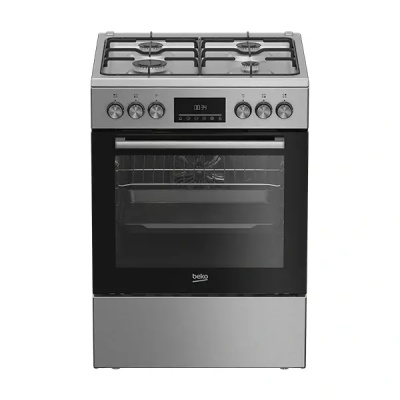 Cuisinière BEKO FBE62320XDL – 4 Feux à Gaz Multifonction 60x60 cm Acier Inoxydable