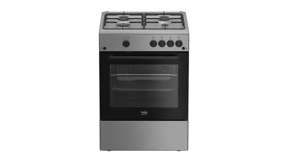 Cuisinière BEKO FBG62010XDL – 4 Feux à Gaz 60 cm autonome avec four intégré