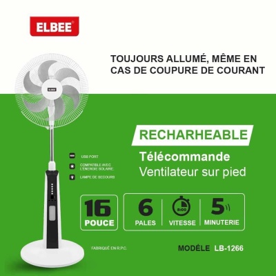 Ventilateur sur pied ELBEE LB-1266