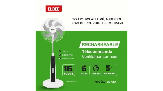 Ventilateur sur pied ELBEE LB-1266