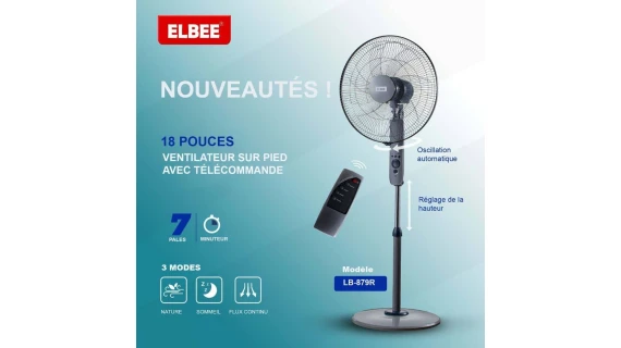 Ventilateur sur pied ELBEE 18 pouces LB879