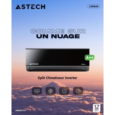 Climatiseur Split ASTECH Inverter 12000 BTU – 1,5 CV – A++ Platinum
