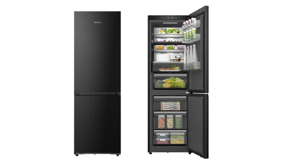 Réfrigérateur Hisense Combiné 3 Tiroirs 370L – No Frost Inverter – Noir – RB5K330GSFE