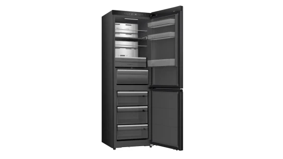 Réfrigérateur Hisense Combiné 3 Tiroirs 370L – No Frost Inverter – Noir – RB5K330GSFE – Image 5