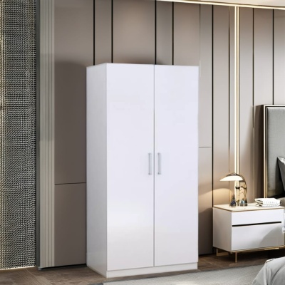 Armoire 2 Battants ARB002 – Blanc – 95x45x75 cm