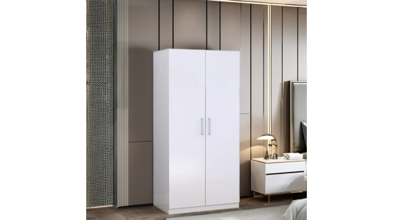 Armoire 2 Battants ARB002 – Blanc – 95x45x75 cm