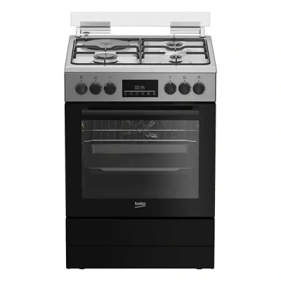 Cuisinière BEKO FBE63320XDL – Cuisinière Mixte 60 cm 3 Feux Gaz + 1 Plaque Électrique