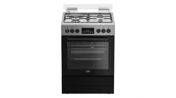 Cuisinière BEKO FBE63320XDL – Cuisinière Mixte 60 cm 3 Feux Gaz + 1 Plaque Électrique