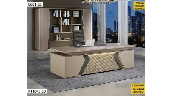 Table Bureau KT1675-20 + B001-20 – 2 m – L2000mm x P950mm x H750mm