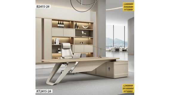 Table Bureau avec armoire KT2415-24 + B2415-24 – 2,40 m – L2400mm x P1000mm x H750mm