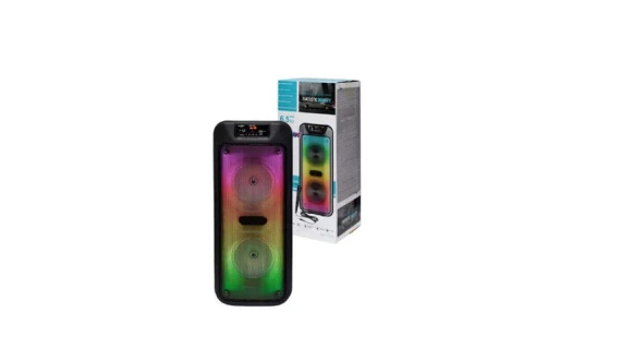Haut-parleur Bluetooth Portable avec Microphone et Lumières LED – Son Puissant et Ambiance Karaoké
