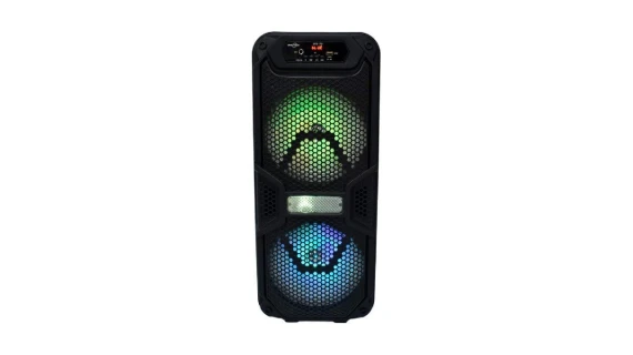 Haut-parleur Bluetooth Portable avec Microphone et Lumières LED – Puissance, Ambiance et Mobilité