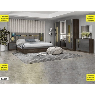 Chambre à Coucher 6631# – Élégance et Modernité en Gris