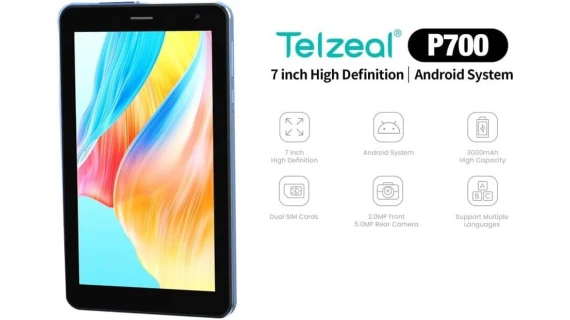 Tablette Telzeal P700 5G 7 pouces avec double SIM, 6 Go de RAM, 256 Go de ROM et batterie 3000 mAh – Image 9