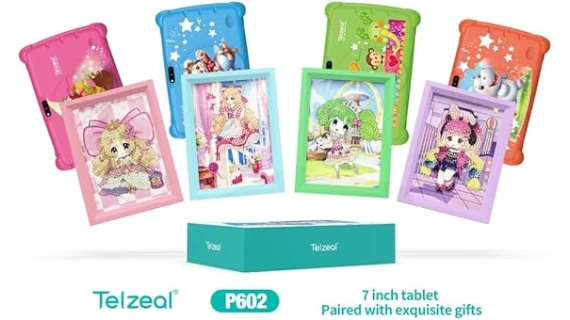 Tablette Telzeal P602 – Écran HD 7 pouces, Android 10.1, WiFi 5G, double caméra, 4 Go de RAM, 128 Go de stockage, batterie 3000 mAh – Image 6