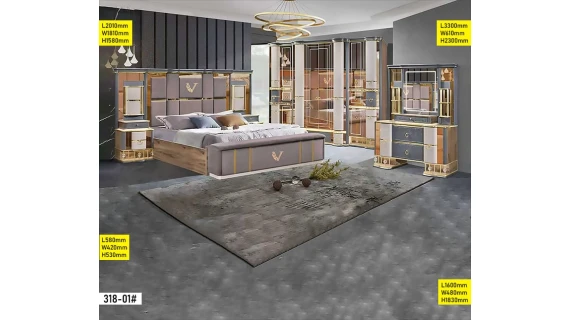 Chambre à Coucher Complète 318-01# – Élégance, Confort et Raffinement