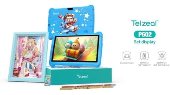 Tablette Telzeal P602 – Écran HD 7 pouces, Android 10.1, WiFi 5G, double caméra, 4 Go de RAM, 128 Go de stockage, batterie 3000 mAh – Image 7