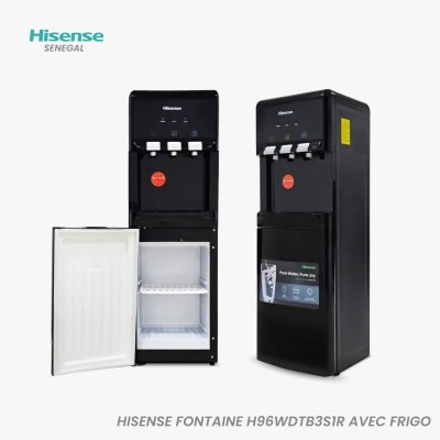 Fontaine à Eau HISENSE Noir – Modèle H96WDTB3S1R (Avec Réfrigérateur intégré)