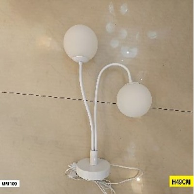 Abat-jour Lampe Flex Double Globe Blanche – Modèle MM109 (49 cm)