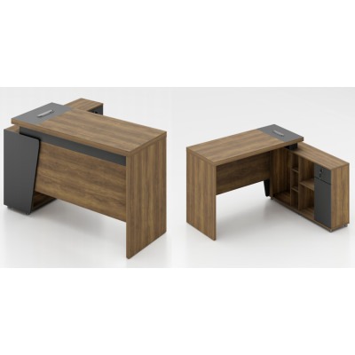 Bureau Exécutif Professionnel 1800×800 mm avec Retour – MFC Épais 50 mm, Passe-Câbles Intégré | Modèle OZ-9112-18