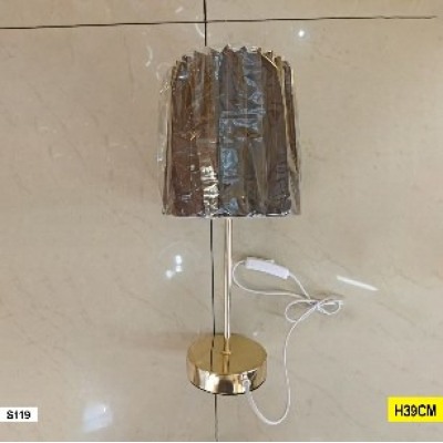 Abat-jour Lampe Métal Doré Plissée – Modèle 119 (39 cm)