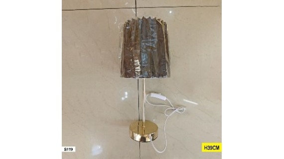 Abat-jour Lampe Métal Doré Plissée – Modèle 119 (39 cm)